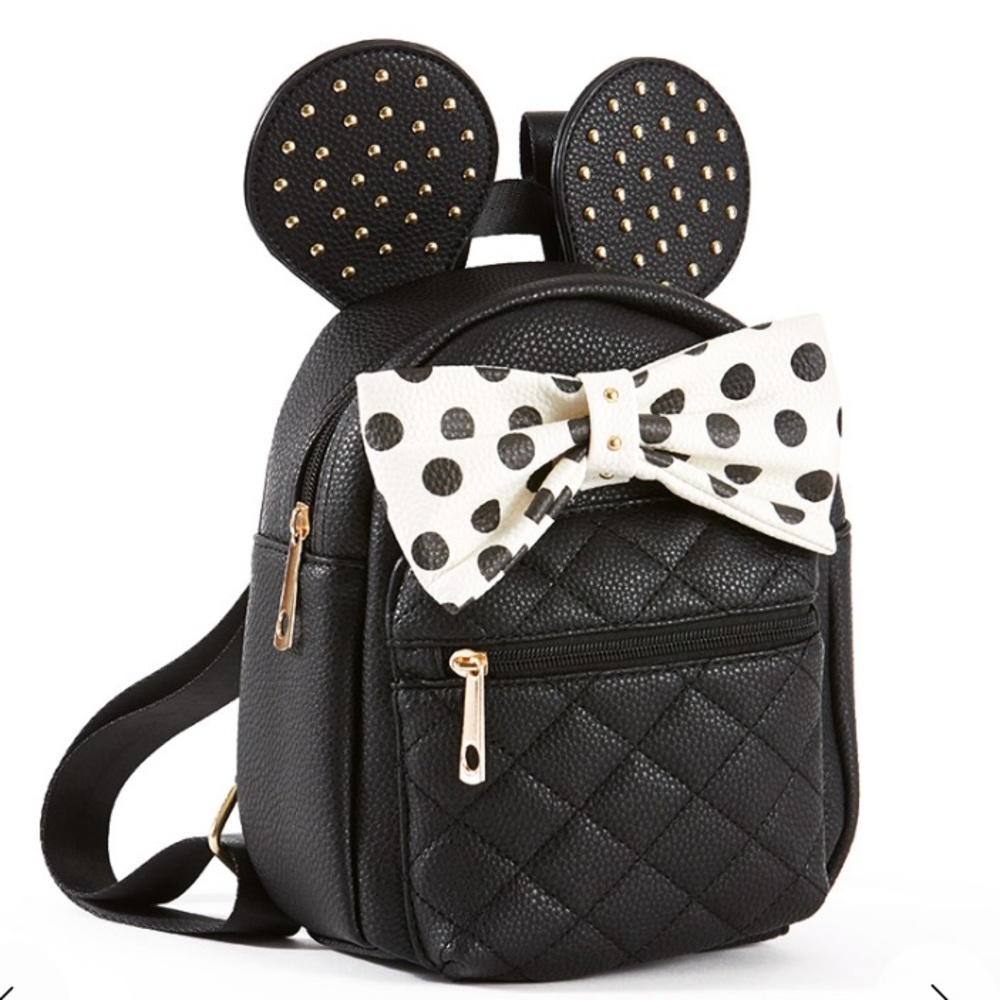 Mouse Ears with White Bow Mini Backpacks